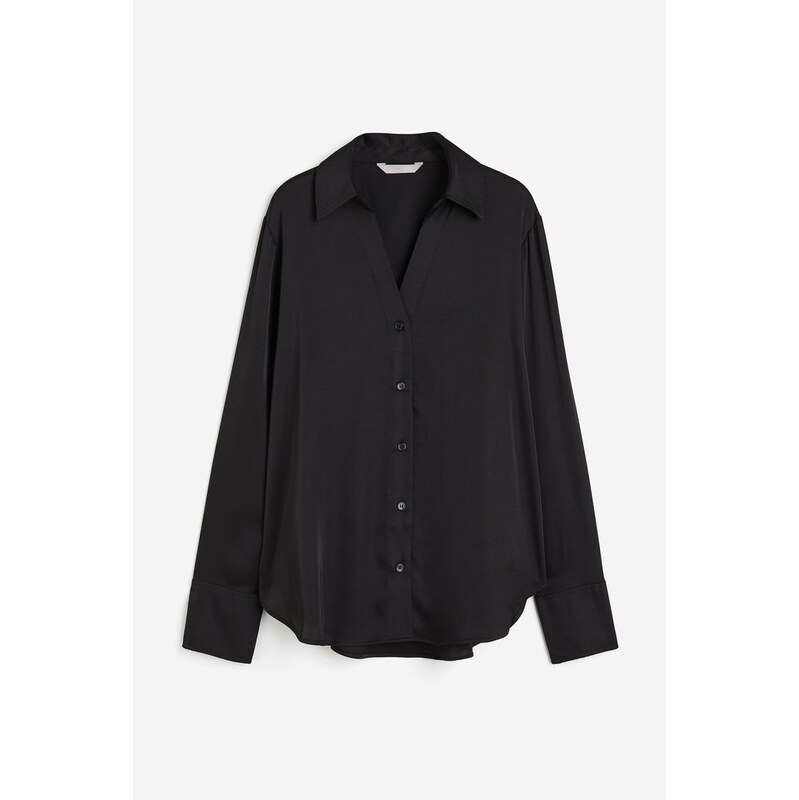 H&M - Halenkas výstřihem do V - černá 108141177
