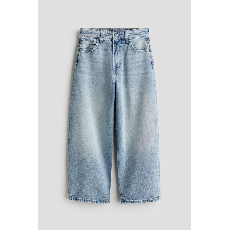 H&M - Super Baggy Jeans - modrá 108141243