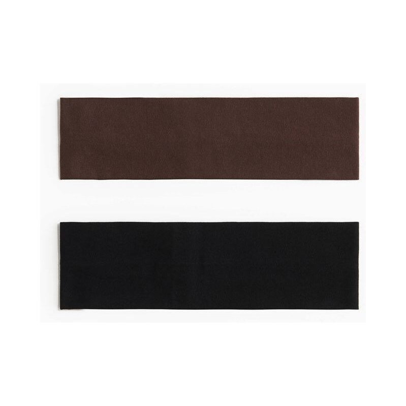 H&M - Žerzejová čelenka 2 kusy - hnědá 108127680