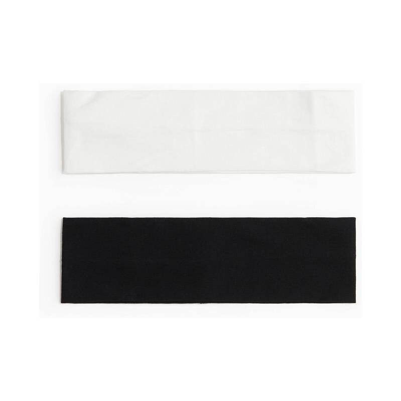 H&M - Žerzejová čelenka 2 kusy - černá 108127682
