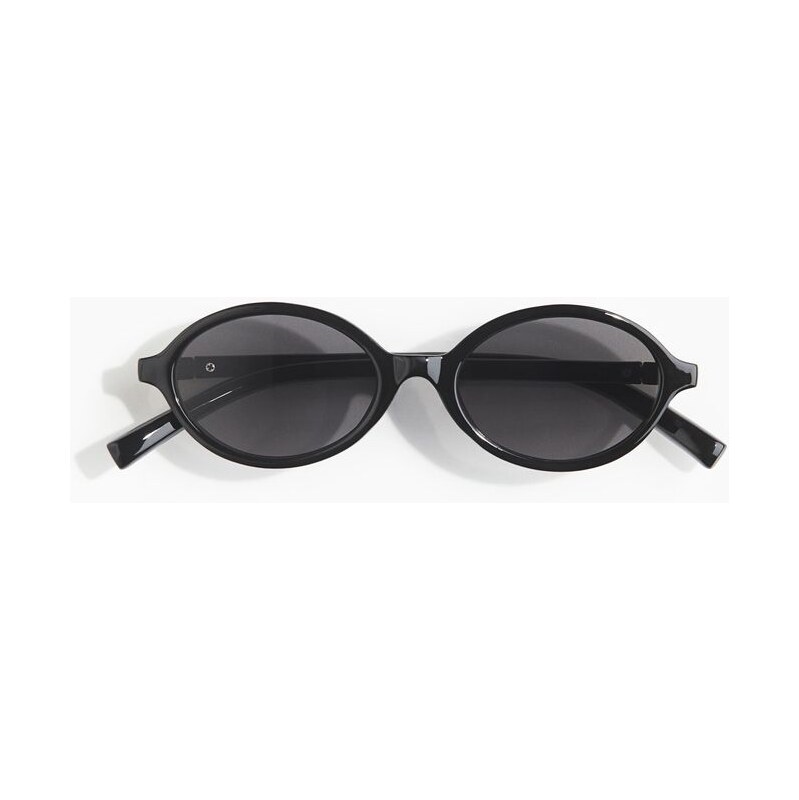 H&M - Oválné sluneční brýle - černá 108128212