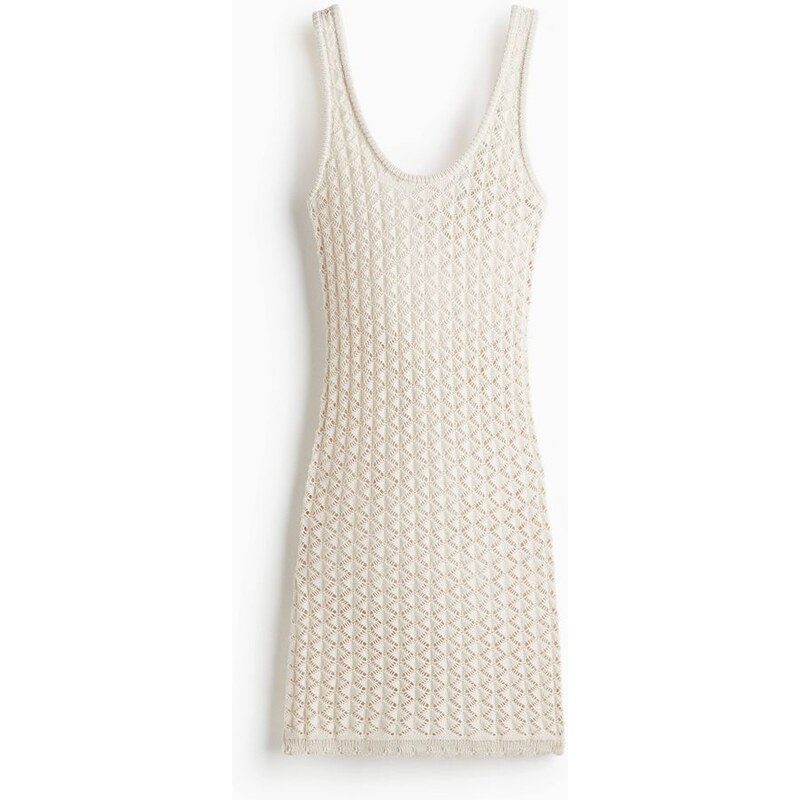 H&M - Šatys efektem háčkování - Krémová