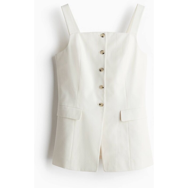 H&M - Dlouhá vesta - Krémová
