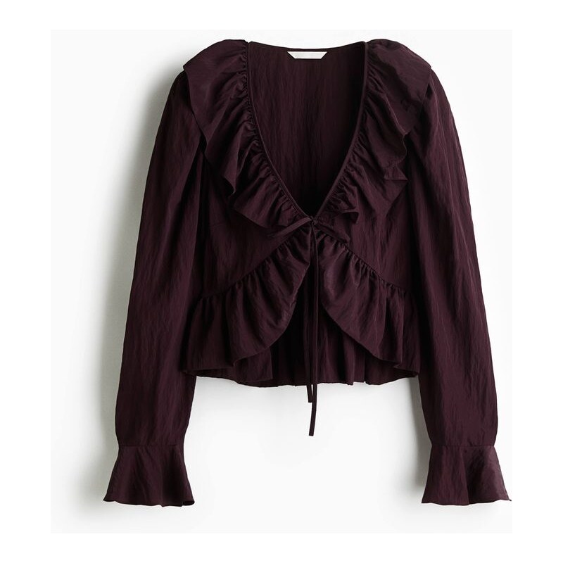 H&M - Volánková halenka - fialová 108159124