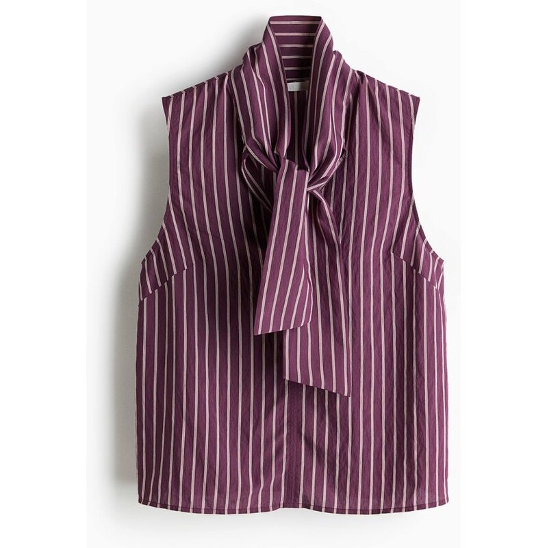 H&M - Halenkas vázačkami u krku - fialová 108159148