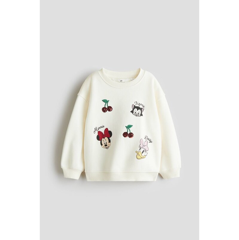 H&M - Mikinas potiskem - Bílá/Myška Minnie