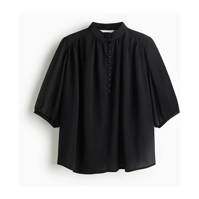 H&M - Mačkaná halenka - černá 108159264