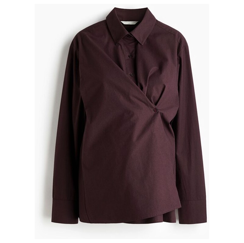 H&M - MAMA Bavlněná zavinovací košile - červená 108159619