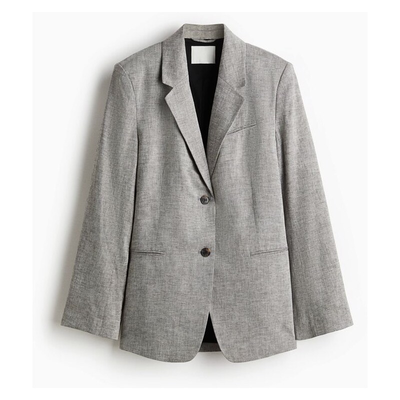 H&M - Sako z lněné směsi - hnědá 108209596