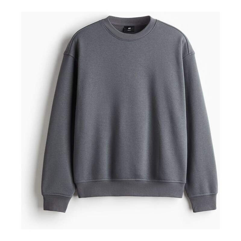 H&M - Mikina Loose Fit - Tmavě Šedá