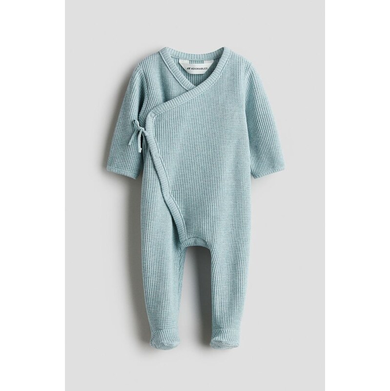 H&M - Overal z bavlnys vaflovou vazbou - Světle Tyrkysová