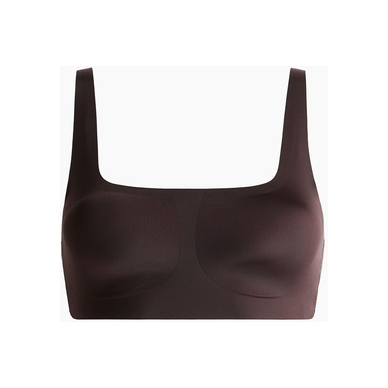 H&M - Vyztužená měkká podprsenka z mikrovlákna - Tmavě Hnědá