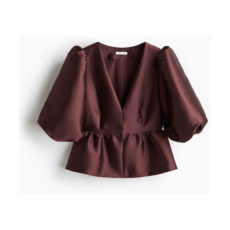 H&M - Halenka peplum - červená 108163918