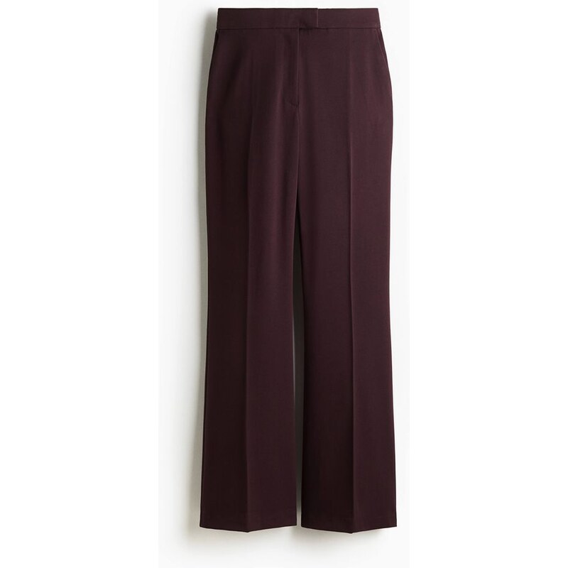 H&M - Kalhoty Bootcut - Burgundy
