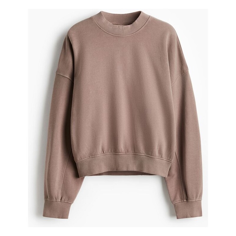 H&M - Mikinas efektem seprání - Šedobéžová