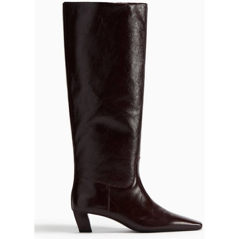 H&M - Kozačky ke kolenům - Vínová