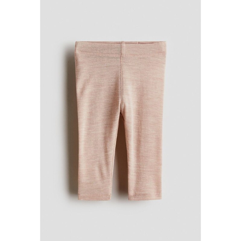 H&M - Žerzejové legíny z vlny merino - Růžová