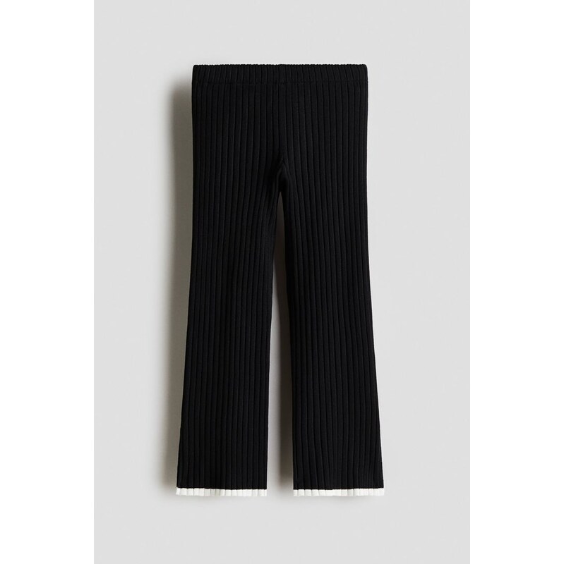 H&M - Žebrované legíny - černá 108301519