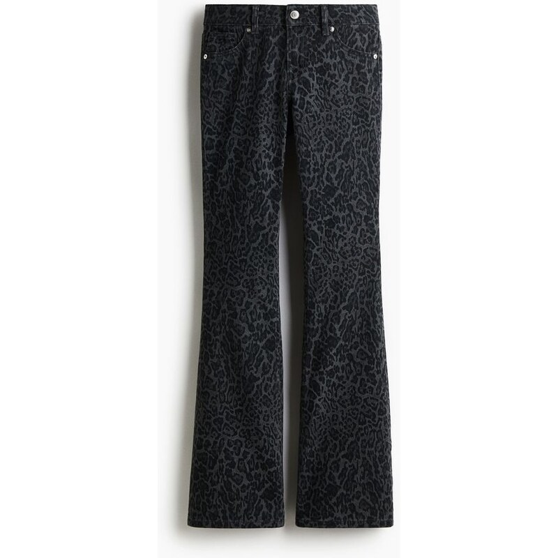 H&M - Flared Low Jeans - šedá 108301710