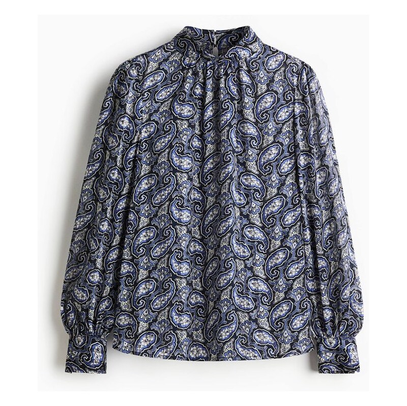 H&M - Halenka se stojáčkem - modrá 108301869