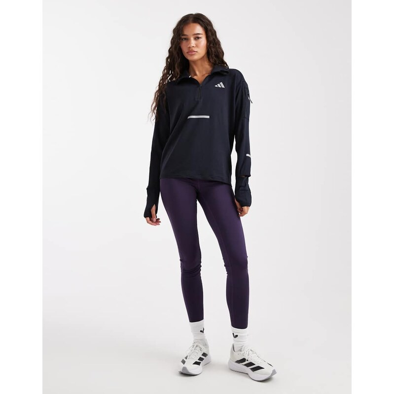 adidas performance Adi365 running climawarm+ half-zip in black 115503964