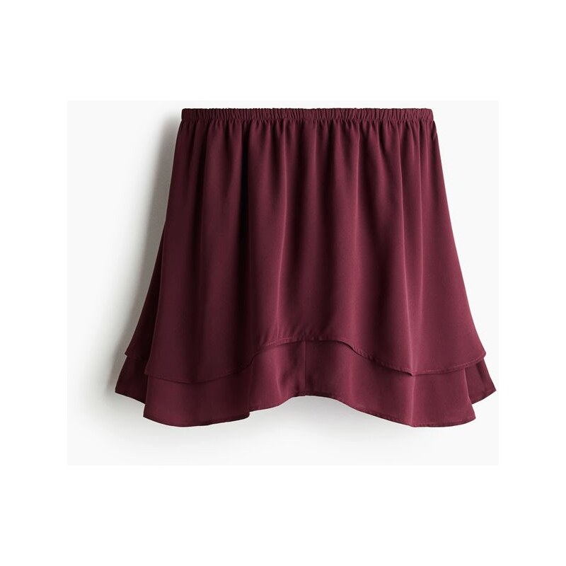 H&M - Minisukně Flared - Vínová
