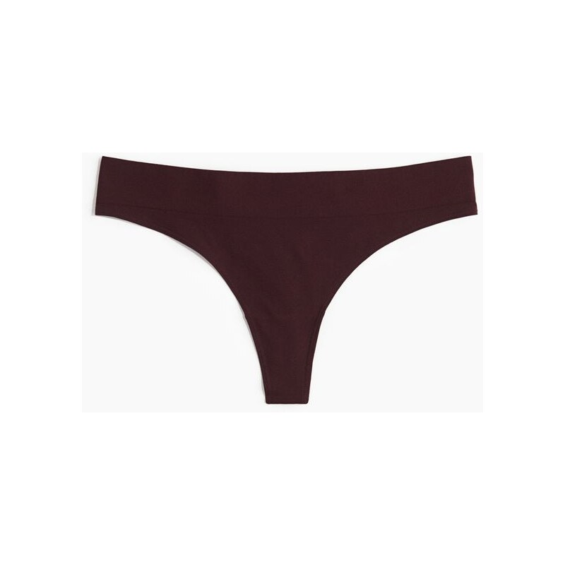 H&M - Bezešvé kalhotky thong - Vínová
