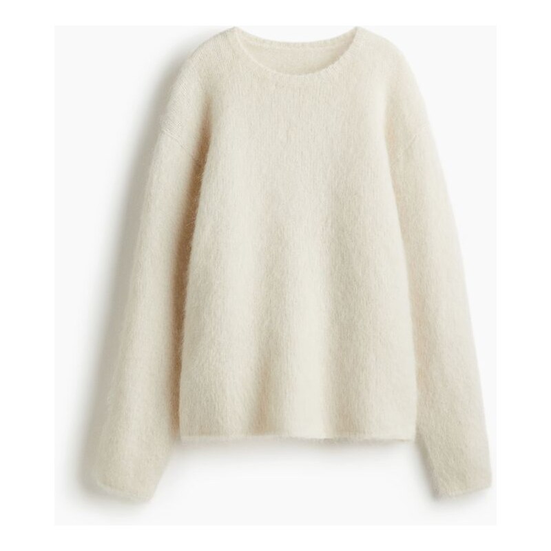 H&M - Svetr z mohérové směsi - béžová 108304946