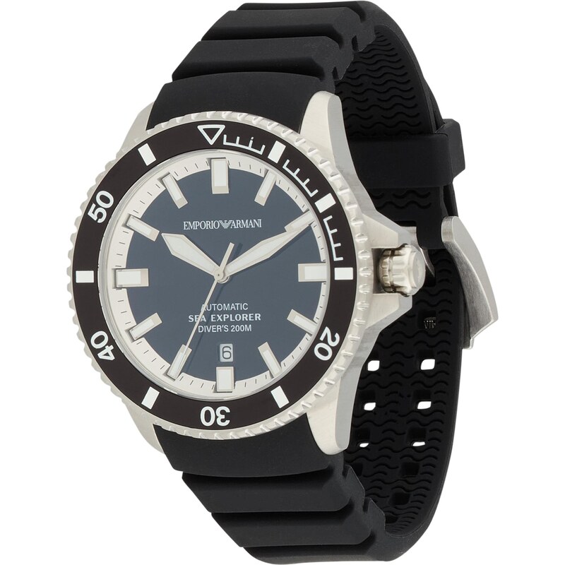 Emporio Armani Analogové hodinky marine modrá / černá / stříbrná