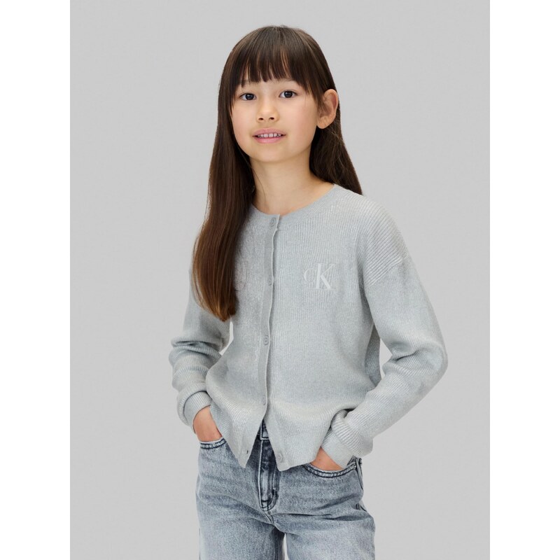 Calvin Klein Jeans Kardigan šedá