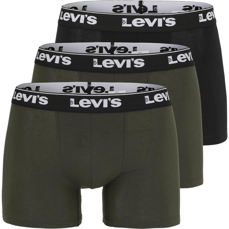 LEVIS  Boxerky khaki / černá / bílá