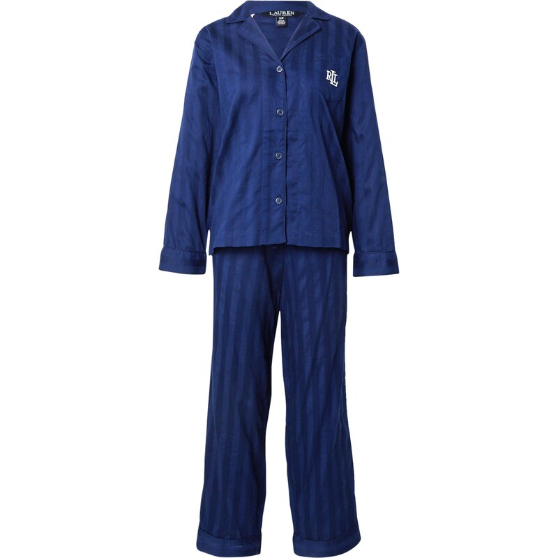 Lauren Ralph Lauren Pyžamo modrá / tmavě modrá / bílá