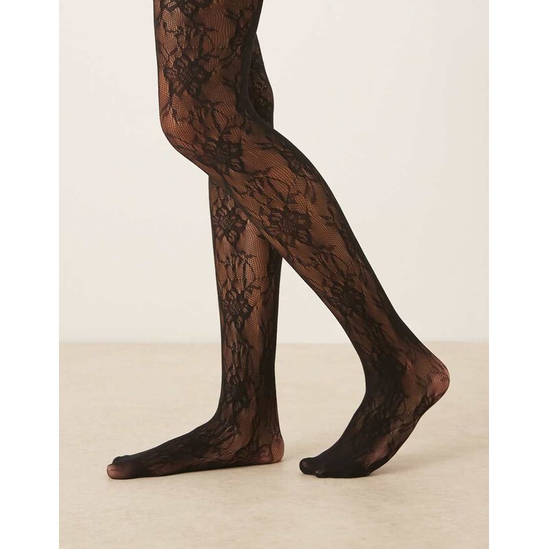 JJXX lace tights in black