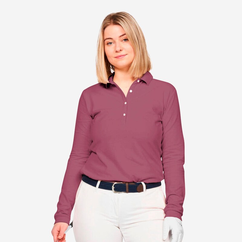 INESIS Dámské golfové polo s dlouhým rukávem MW500 108308307