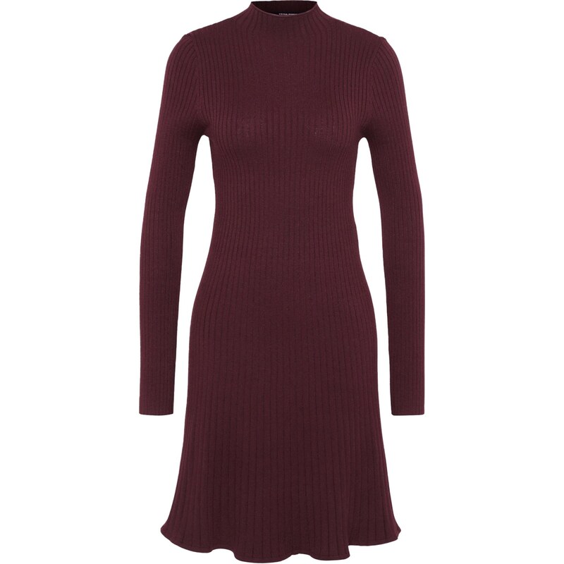 Vero Moda Petite Úpletové šaty VMNANCY vínově červená