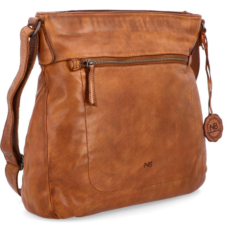 Kožená kabelka crossbody Noelia Bolger koňaková NB 2004 KO