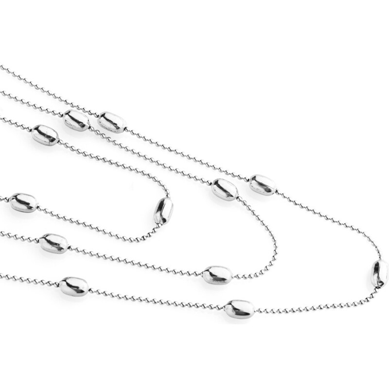franco bene Triple vrstvený náhrdelník - stříbrný | 481