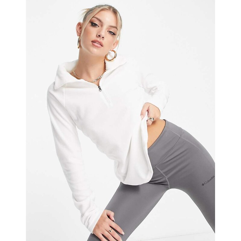 Columbia Glacial 1/2 zip fleece in white 113259735