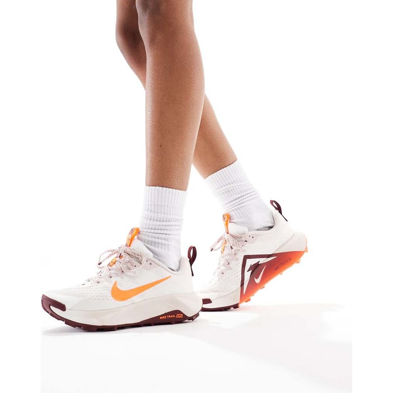 Nike Running ReactX Wildhorse 10 trainers in off white and red 108319856