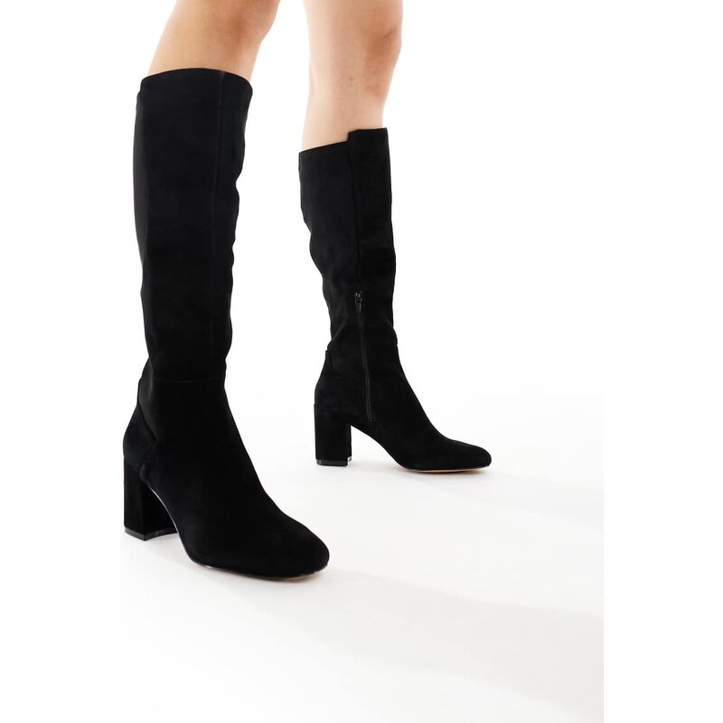 ALDO Satori block heel knee boots in black leather 108319943
