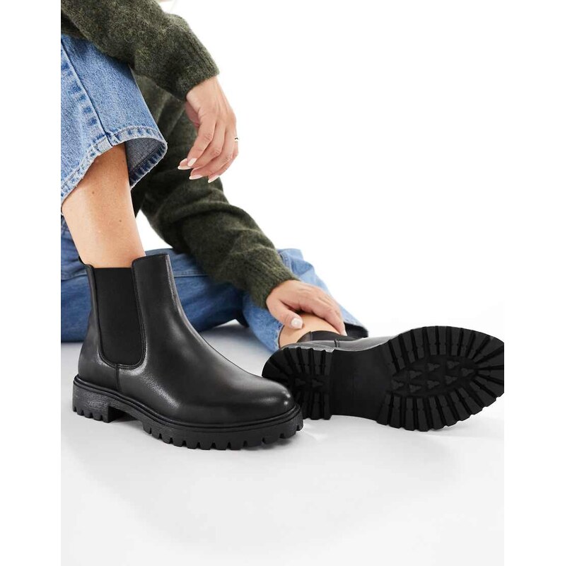 ALDO Adalitlan chelsea ankle boots in black leather 108319954