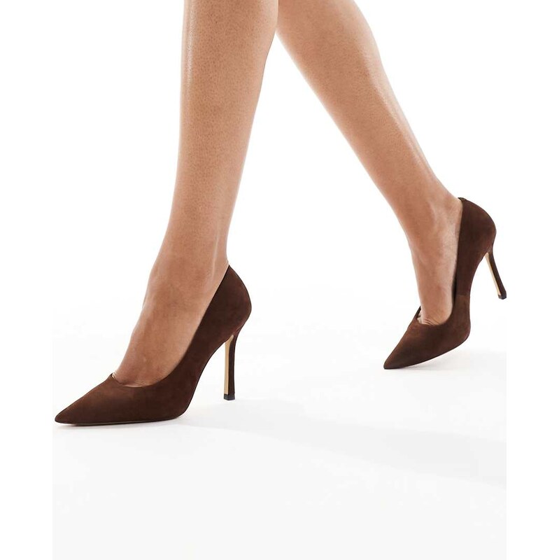 ALDO Stessy stiletto heel court shoes in dark brown 108319956