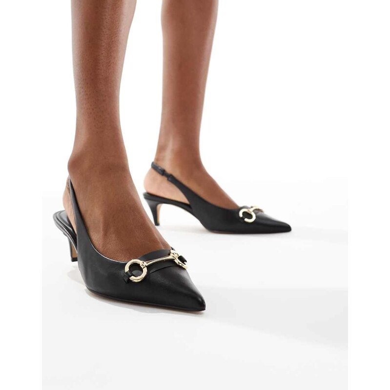 ALDO Finnea kitten heel slingback shoes in black 108319948