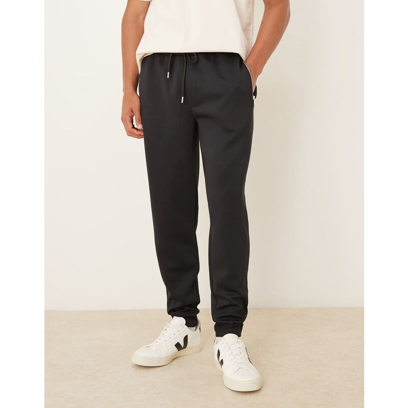 ASOS DESIGN heavyweight slim jogger in scuba-style fabric with