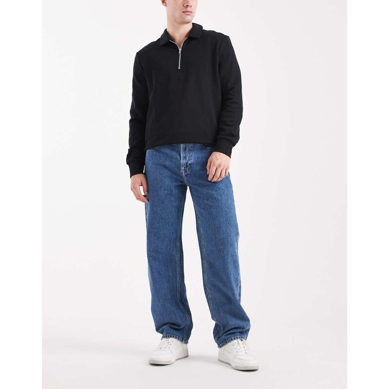 Calvin Klein Jeans 90s straight jeans in mid blue stonewash