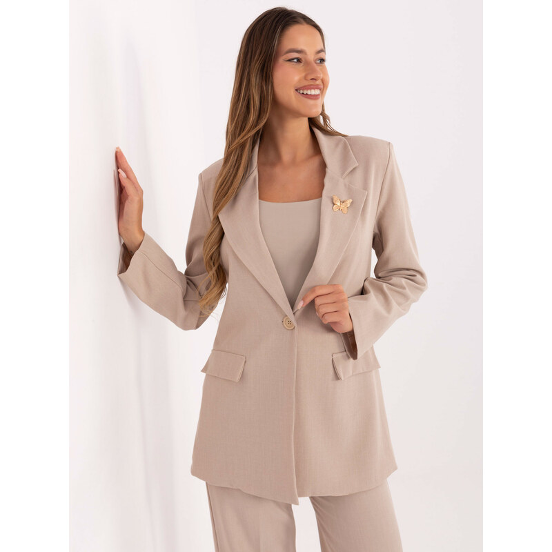 RUE PARIS Blazer-IT-MA-FL8315.85-beige