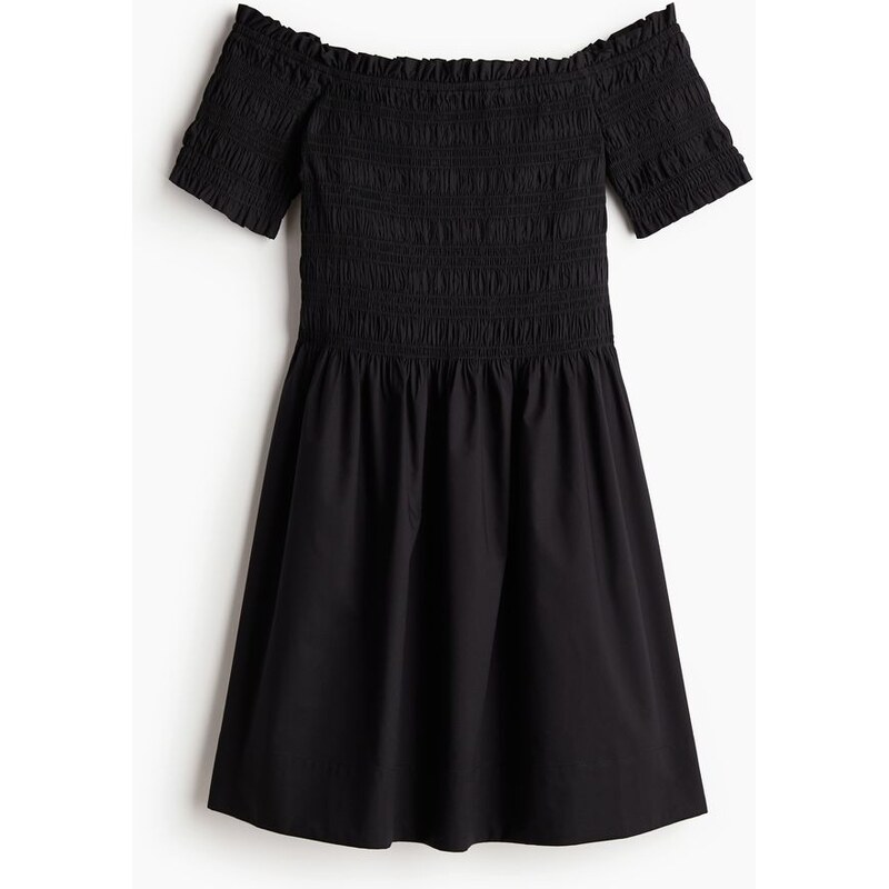 H&M - Šatys žabkováním odhalující ramena - černá 108133144