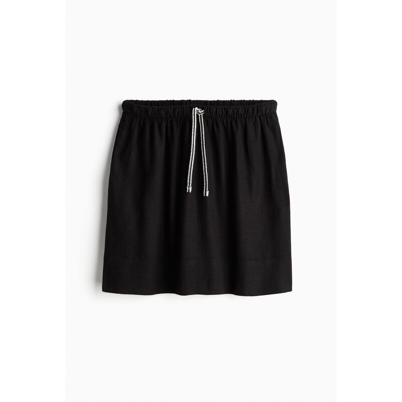 H&M - Minisukně z lněné směsi - Černá