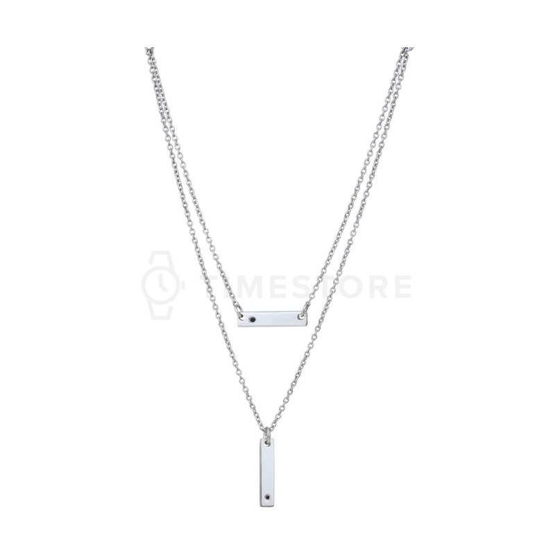 Dvojitý stříbrný náhrdelník s diamantem TS-PN-0056 TS-PN-0056 108355479