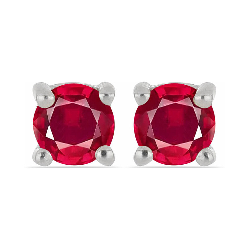 Nefertitis Náušnice stříbrné s broušenými rubíny Ag 925 040418 RB - 0 108736891
